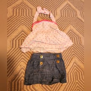 Baby girl Summer outfit. Size 12mo